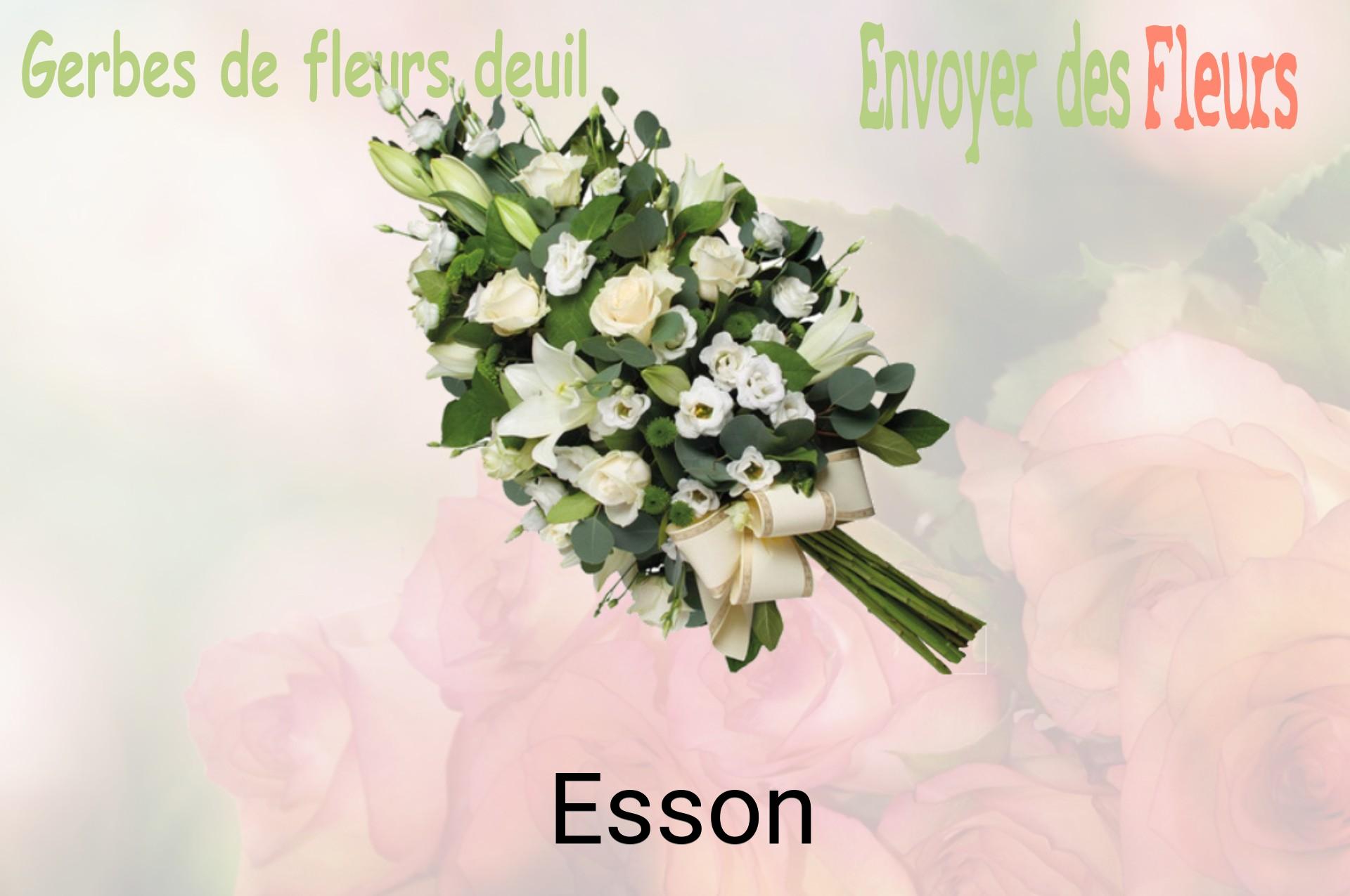 Gerbe de fleurs de deuil livrée à Esson